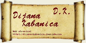 Dijana Kabanica vizit kartica